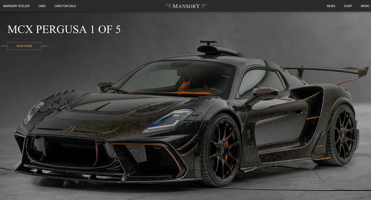 Speed-Index.com, Mansory