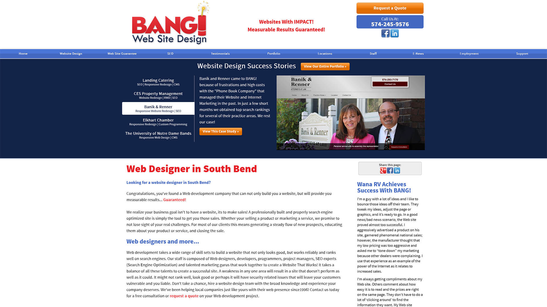 Bang Website Design, South Bend, IN
